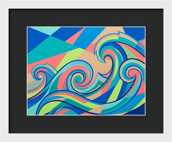 Ocean Waves In Vibrant Colors