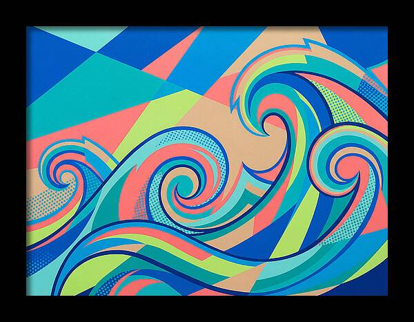 Ocean Waves In Vibrant Colors