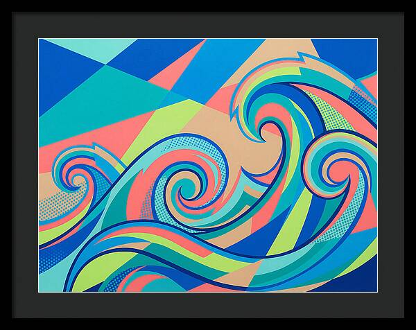 Ocean Waves In Vibrant Colors