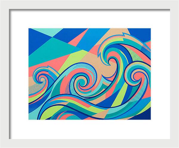 Ocean Waves In Vibrant Colors