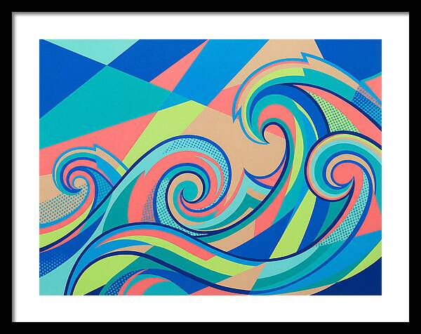 Ocean Waves In Vibrant Colors