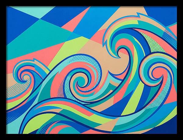 Ocean Waves In Vibrant Colors