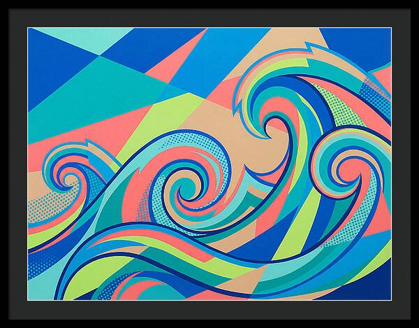 Ocean Waves In Vibrant Colors