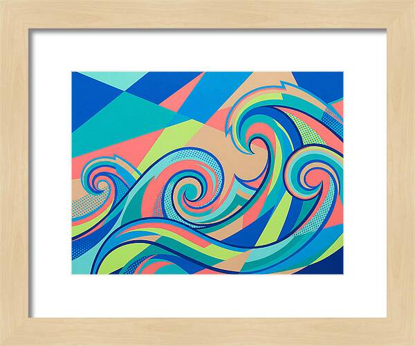 Ocean Waves In Vibrant Colors
