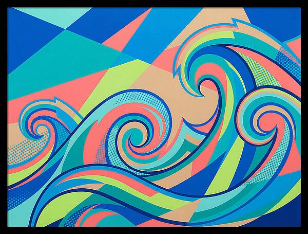 Ocean Waves In Vibrant Colors