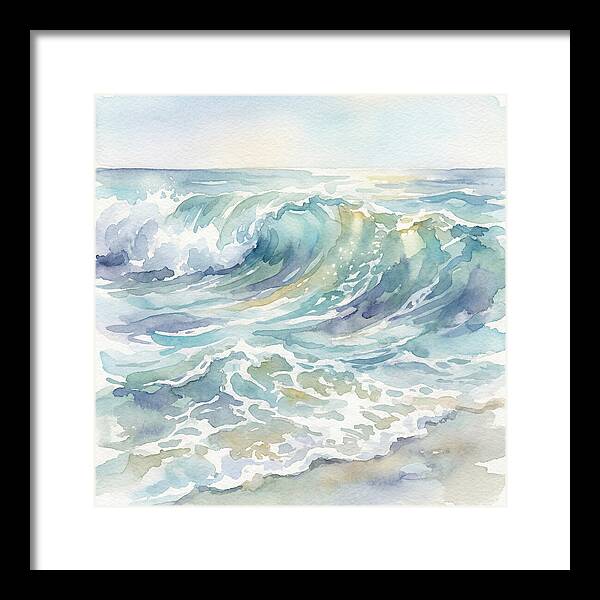 Ocean Waves In Watercolor