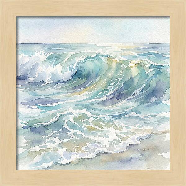 Ocean Waves In Watercolor