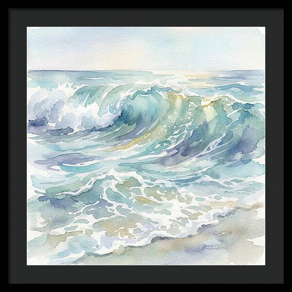 Ocean Waves In Watercolor