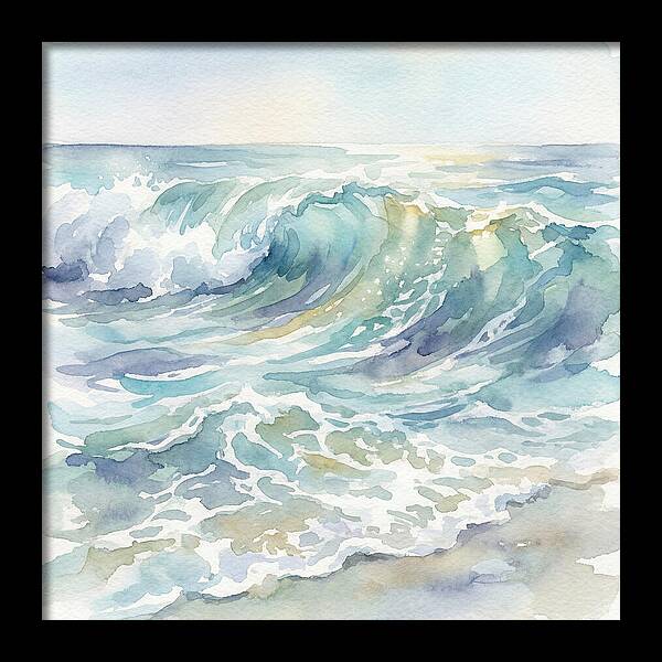 Ocean Waves In Watercolor