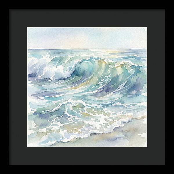 Ocean Waves In Watercolor