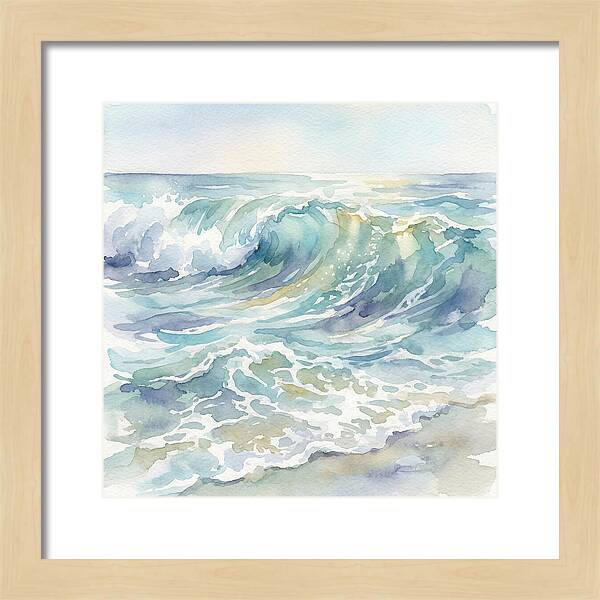 Ocean Waves In Watercolor