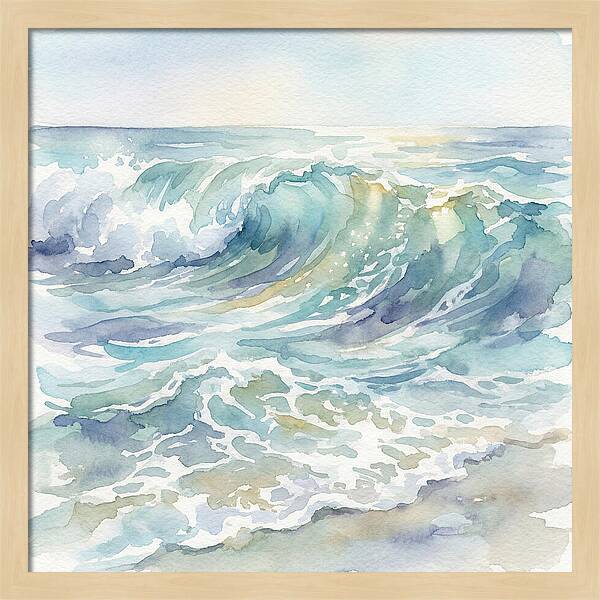 Ocean Waves In Watercolor