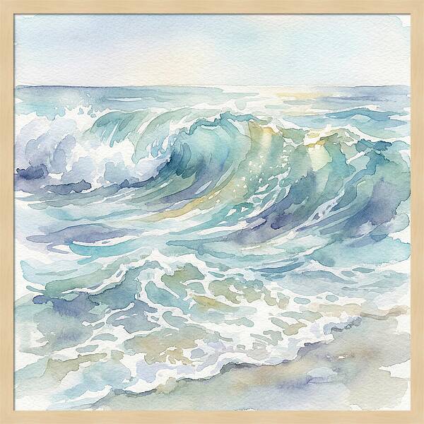 Ocean Waves In Watercolor