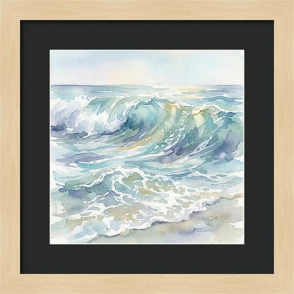 Ocean Waves In Watercolor