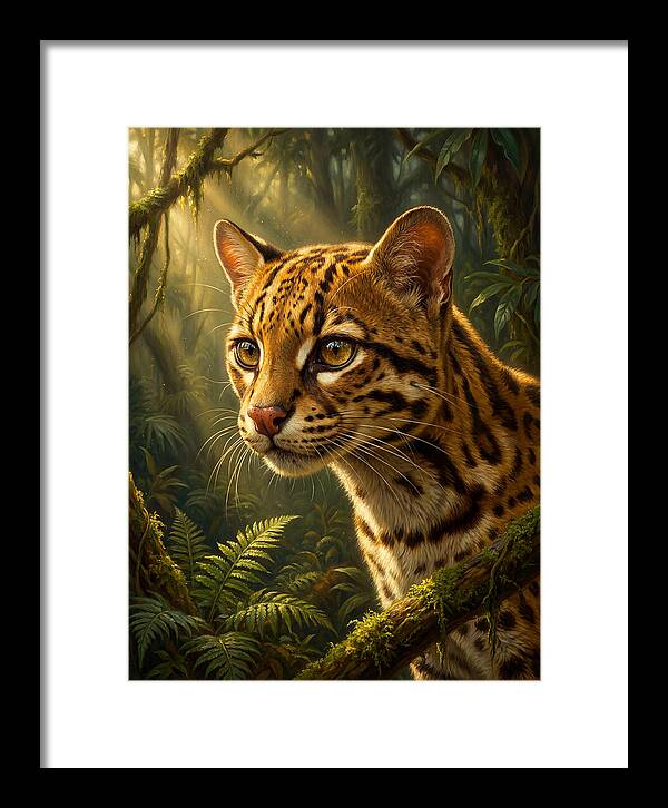 Ocelot In The Jungle
