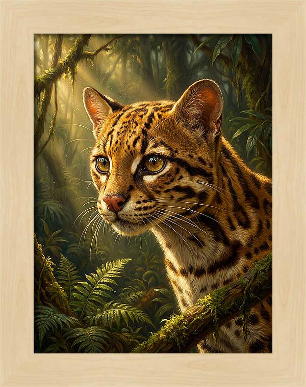 Ocelot In The Jungle