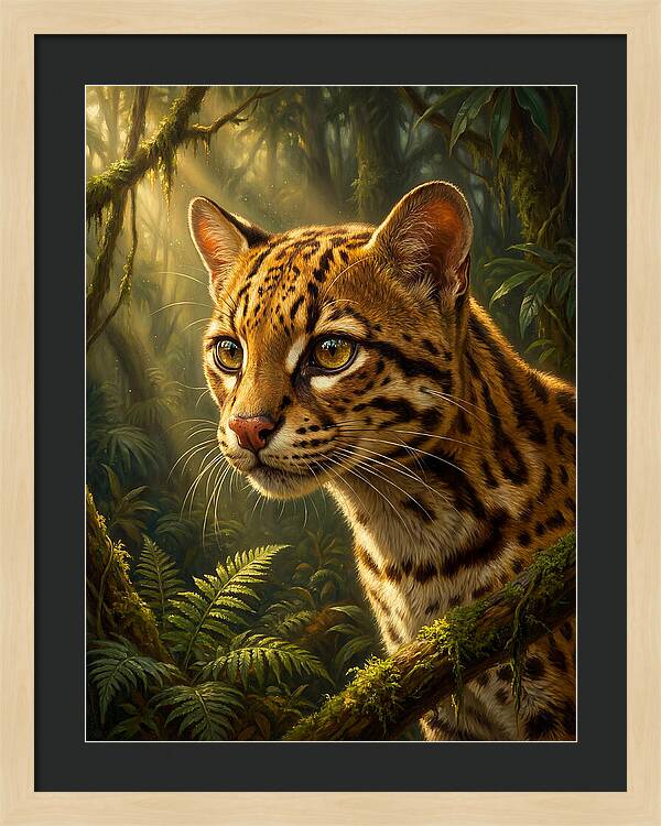 Ocelot In The Jungle