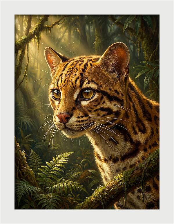 Ocelot In The Jungle