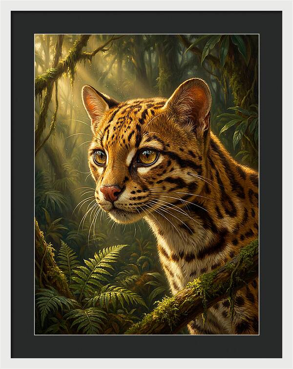 Ocelot In The Jungle