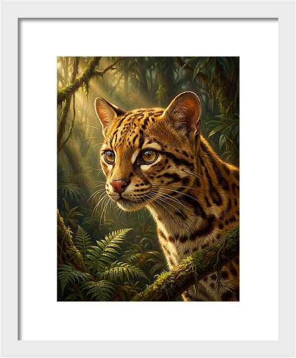 Ocelot In The Jungle