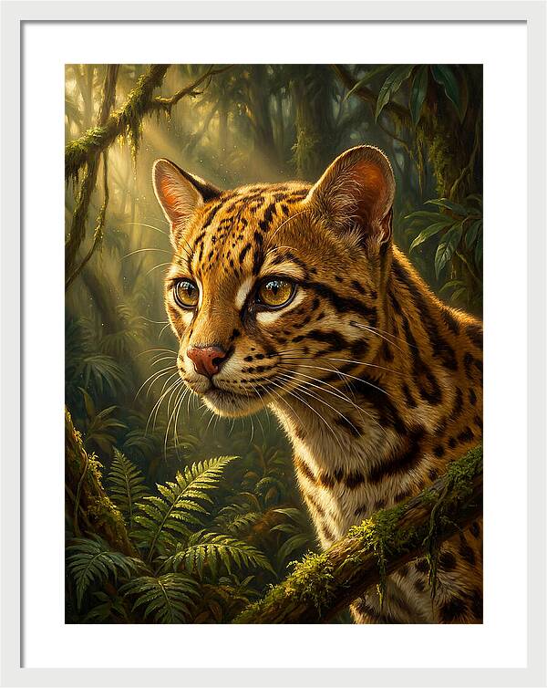 Ocelot In The Jungle