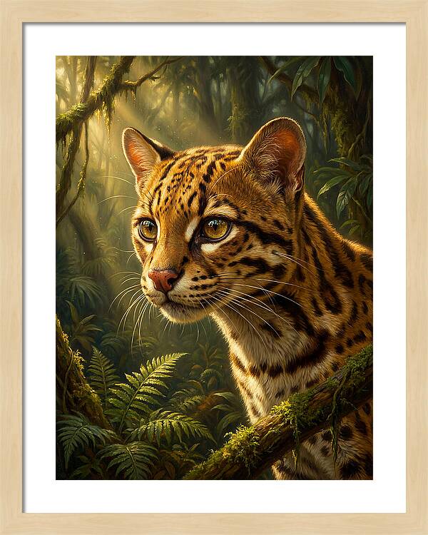 Ocelot In The Jungle