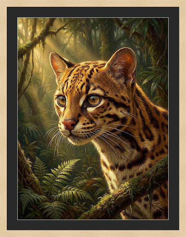 Ocelot In The Jungle