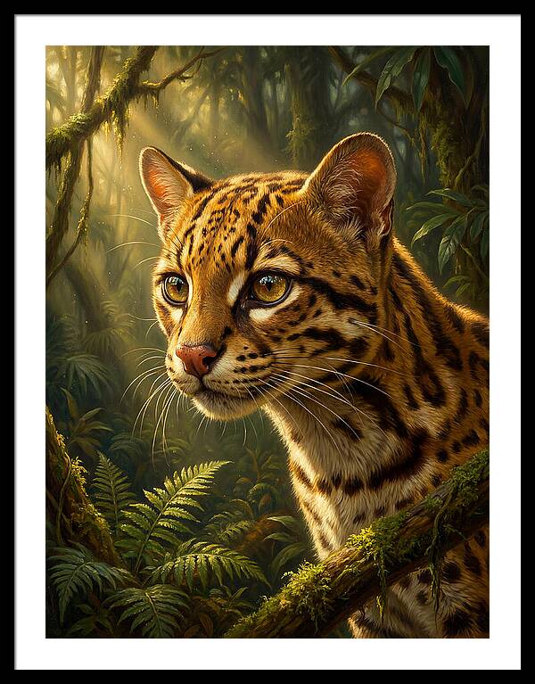 Ocelot In The Jungle