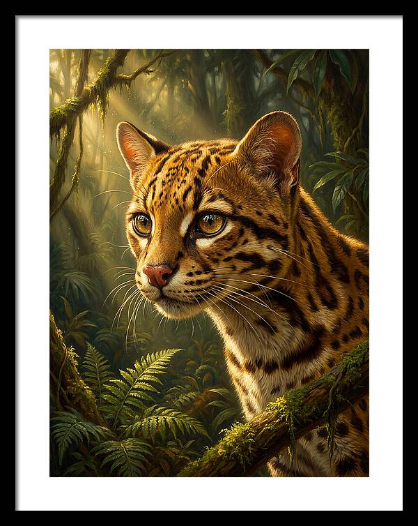 Ocelot In The Jungle