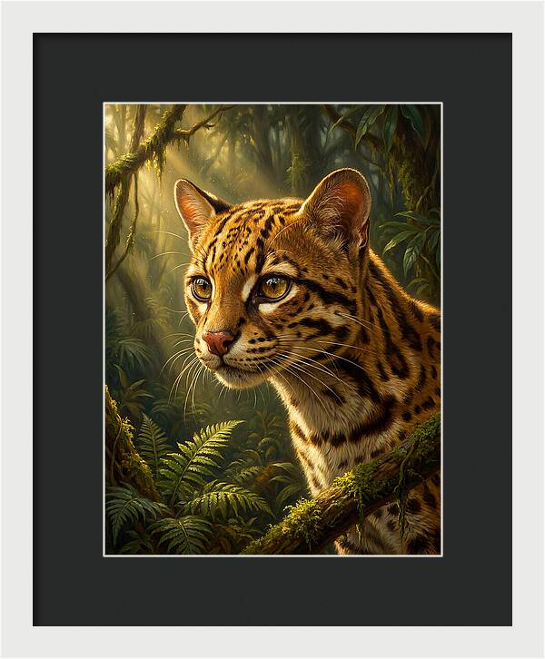 Ocelot In The Jungle