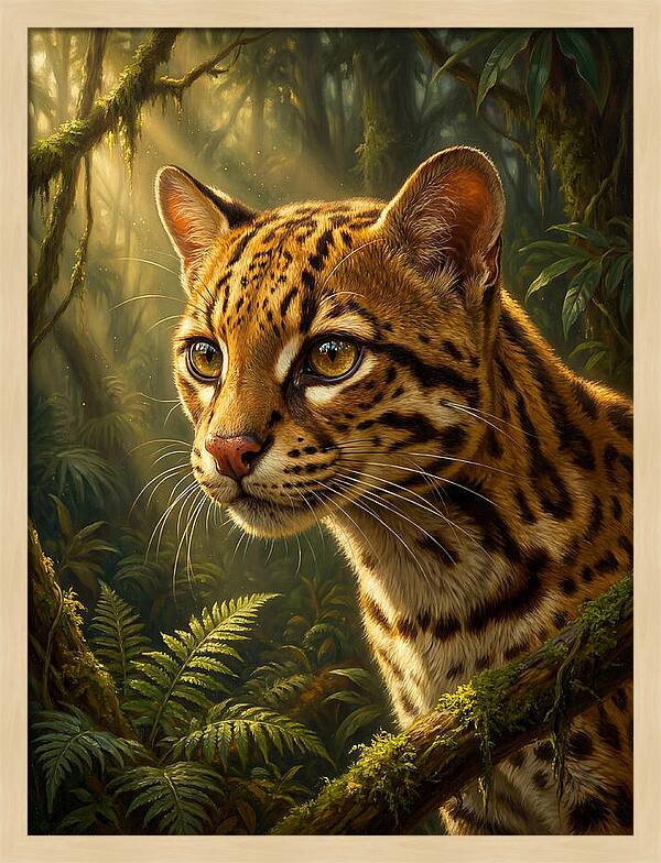 Ocelot In The Jungle