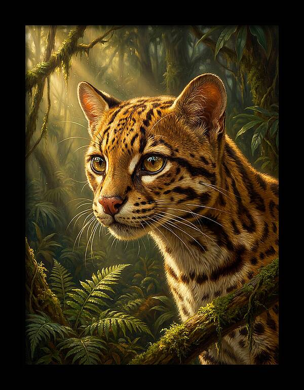 Ocelot In The Jungle