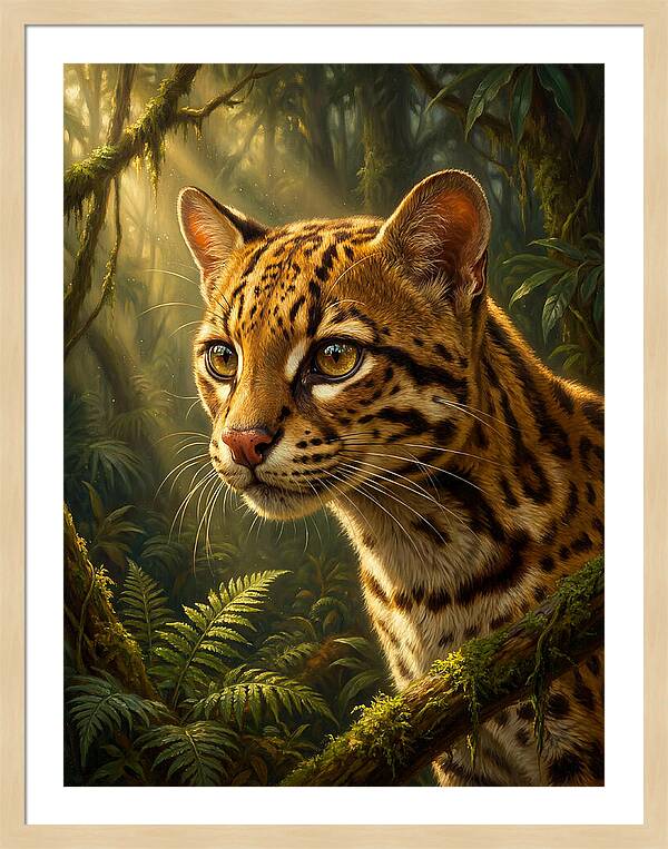 Ocelot In The Jungle