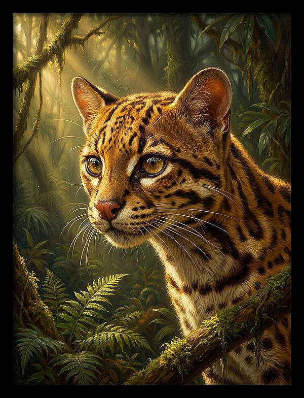 Ocelot In The Jungle