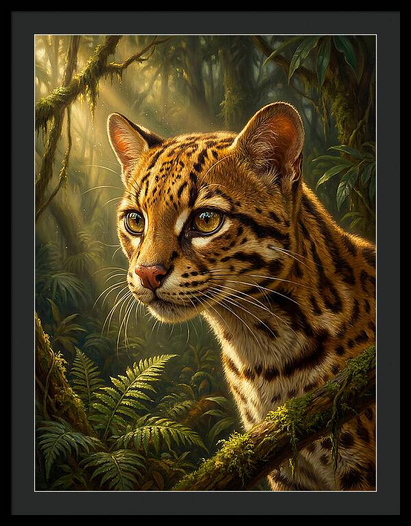 Ocelot In The Jungle