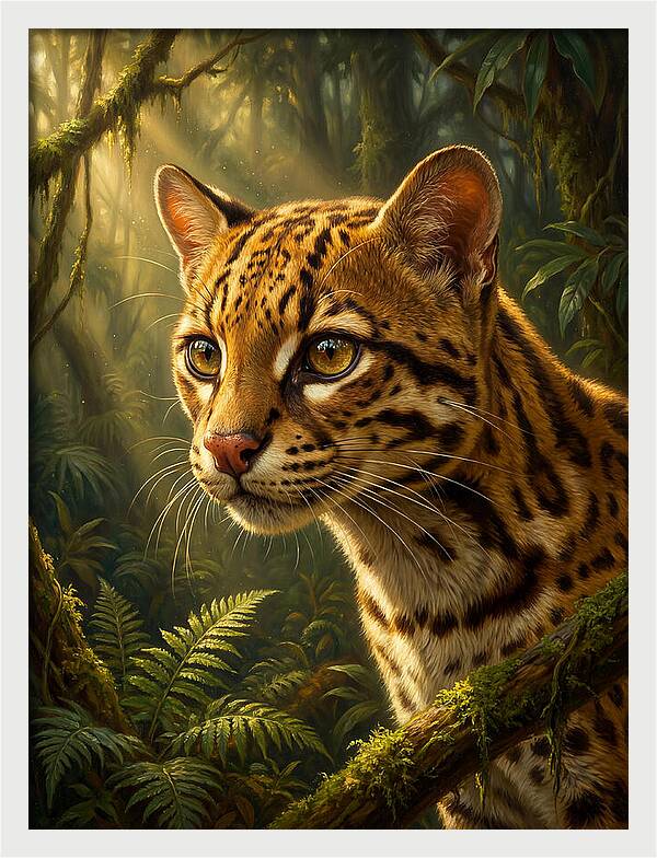 Ocelot In The Jungle