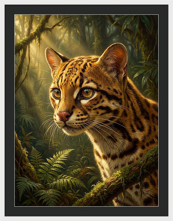 Ocelot In The Jungle