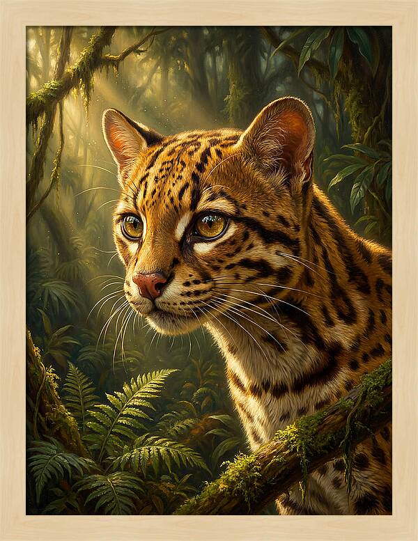 Ocelot In The Jungle