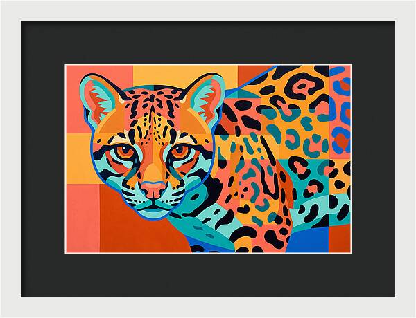 Ocelot In Vibrant Colors