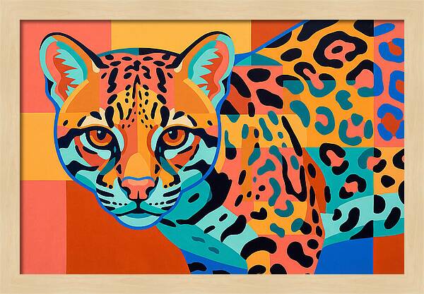 Ocelot In Vibrant Colors