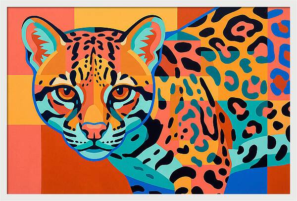 Ocelot In Vibrant Colors