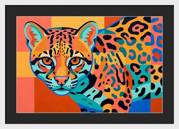 Ocelot In Vibrant Colors