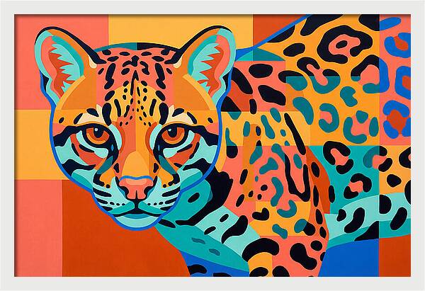Ocelot In Vibrant Colors
