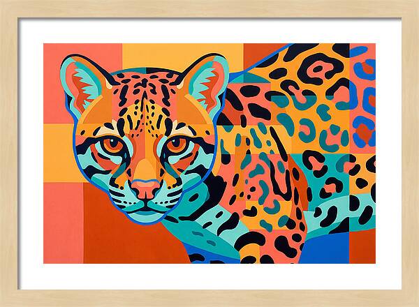 Ocelot In Vibrant Colors