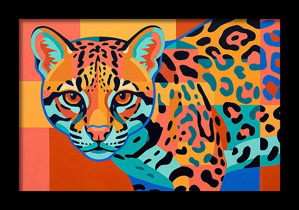 Ocelot In Vibrant Colors
