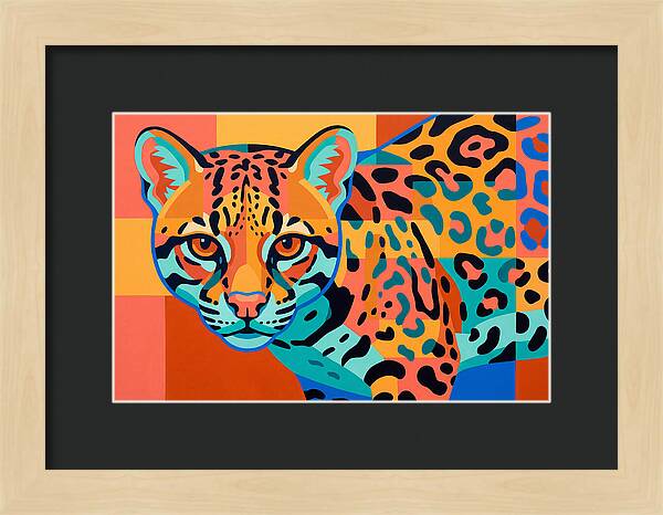Ocelot In Vibrant Colors