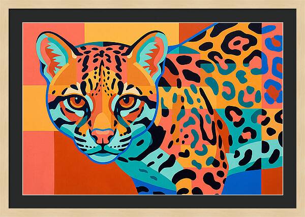 Ocelot In Vibrant Colors