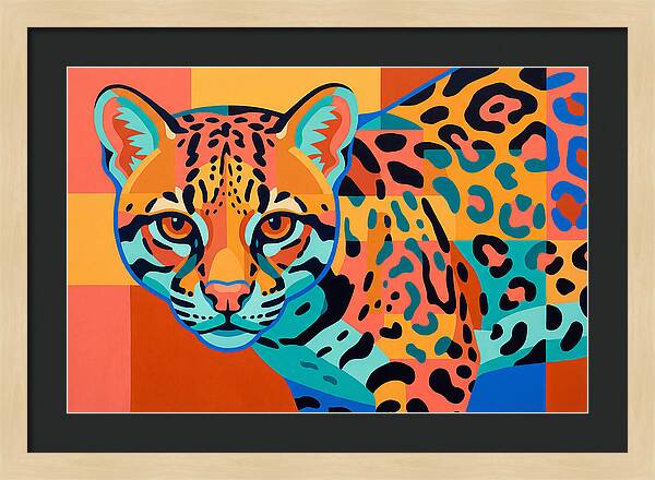 Ocelot In Vibrant Colors