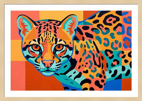 Ocelot In Vibrant Colors