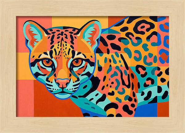 Ocelot In Vibrant Colors